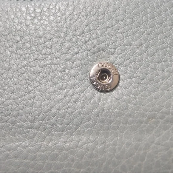 Gucci sea foam green soho leather wallet